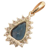 K18YG イエローゴールド サファイア ダイヤ0.25ct ペンダントトップ レディース 【中古】